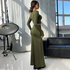 סט שני חלקים טופ וחצאית מקסי - באדי