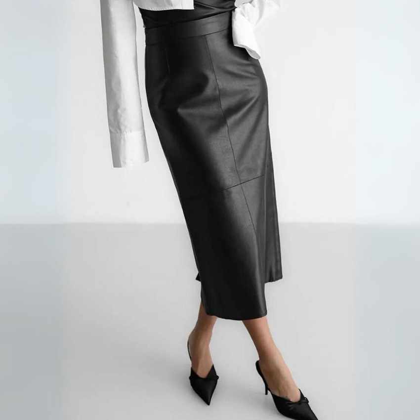 Nellie חצאית דמוי עור